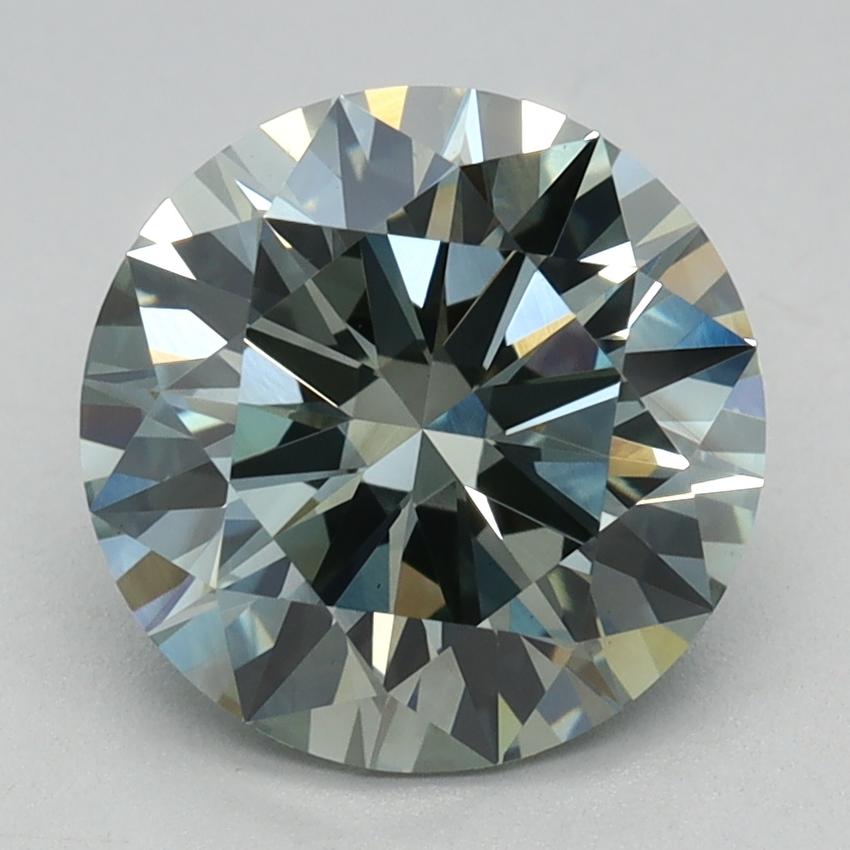 2.02 Ct. Fancy Intense Bluish Green Round Lab Grown Diamond