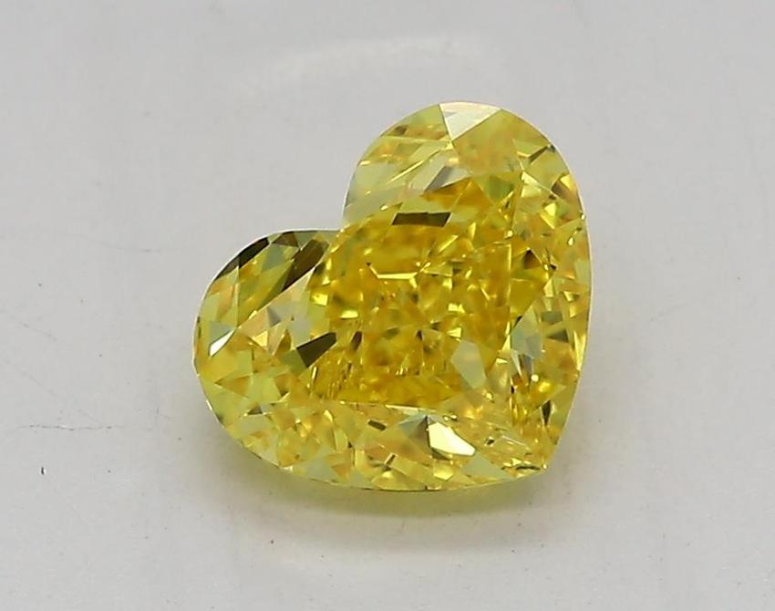 1.21 Ct. Fancy Vivid Yellow Heart Lab Grown Diamond
