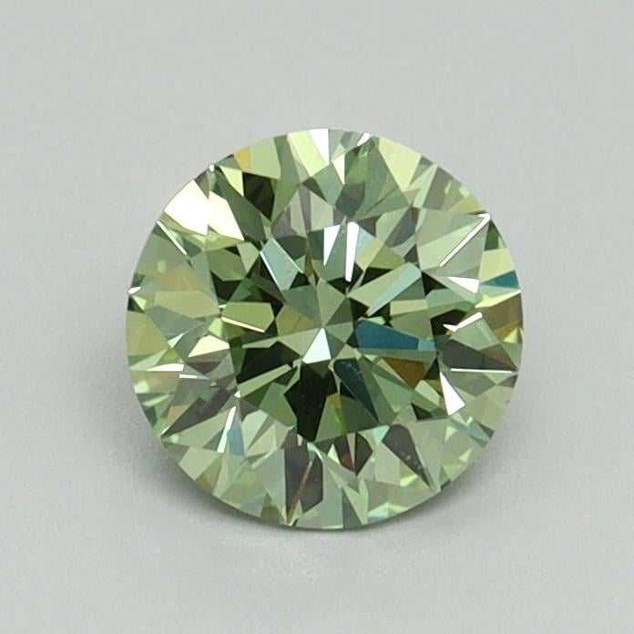 0.79 Ct. Fancy Vivid Green Round Lab Grown Diamond