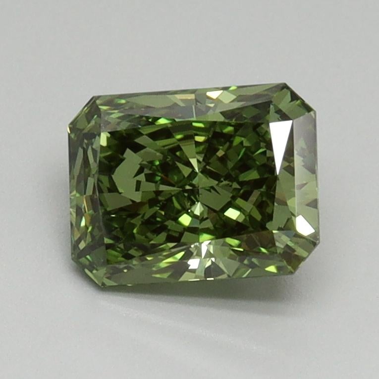 1.11 Ct. Fancy Vivid Green Radiant Lab Grown Diamond