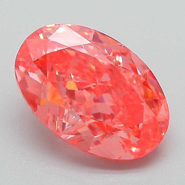 2.34 Ct. Fancy Vivid  Pink Oval Lab Grown Diamond