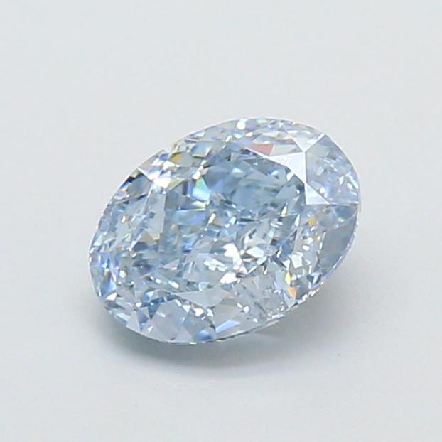 1.01 Ct. Fancy Vivid  Blue Oval Lab Grown Diamond