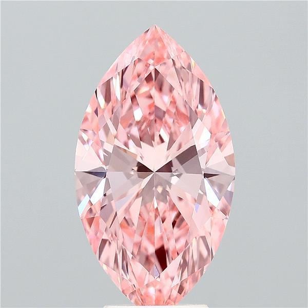 4.01 Ct. Fancy Vivid Pink Marquise Lab Grown Diamond