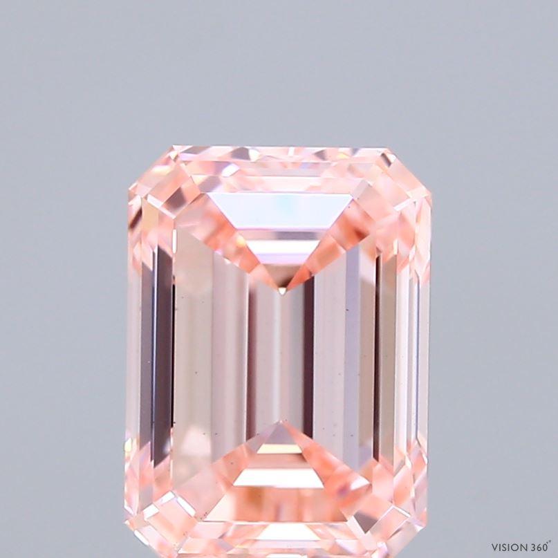 3.04 Ct. Fancy Intense Pink Emerald Lab Grown Diamond