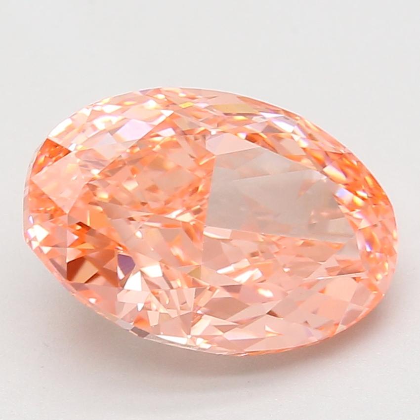 6.05 Ct. Fancy Vivid Pink Oval Lab Grown Diamond