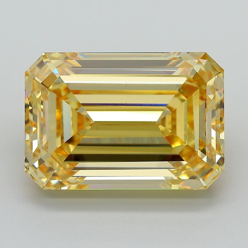 10.29 Ct. Fancy Intense  Yellow Emerald Lab Grown Diamond