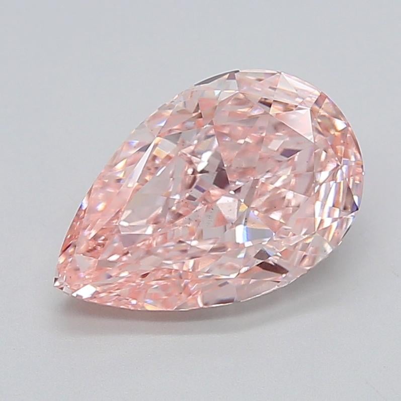 3.53 Ct. Fancy Vivid  Pink Pear Lab Grown Diamond