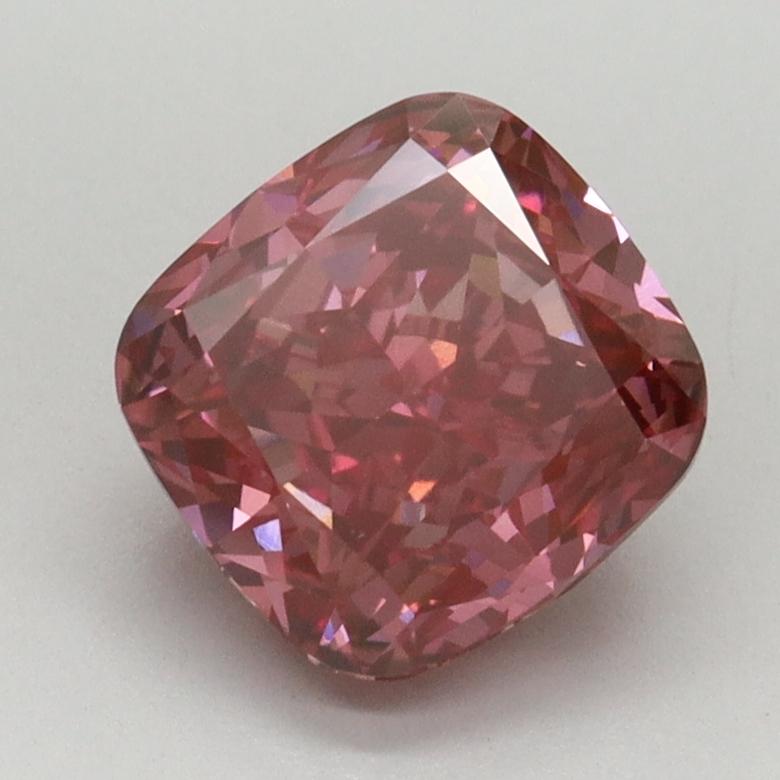 2.05 Ct. Fancy Vivid Red Cushion Lab Grown Diamond