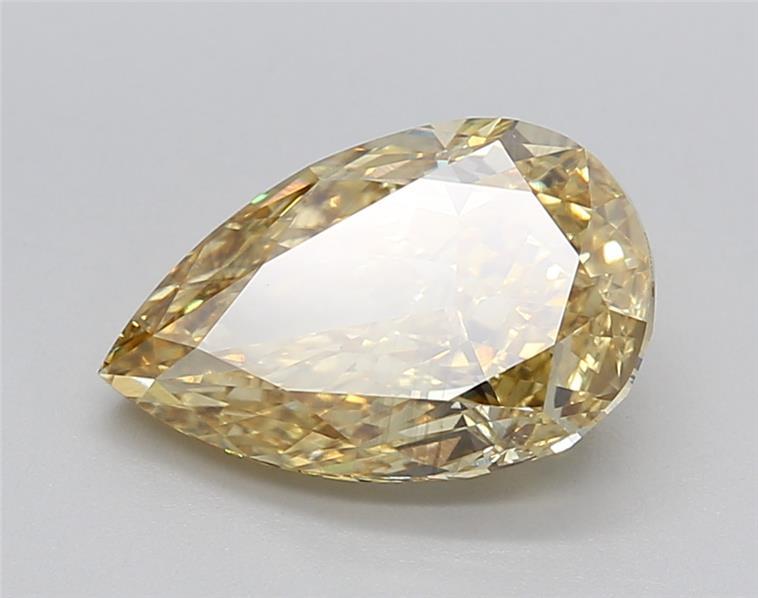 2.58 Ct. Fancy Vivid Yellow Pear Lab Grown Diamond