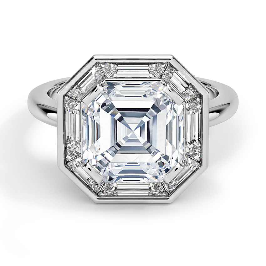Custom Bezel Halo Diamond Ring