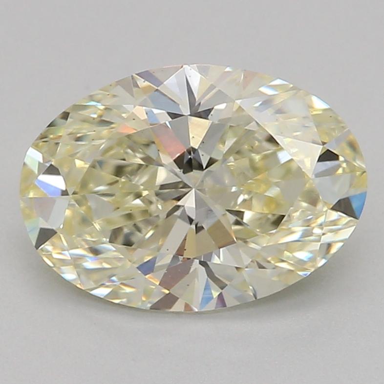1.07 Ct. Fancy Light Yellow Oval Lab Grown Diamond