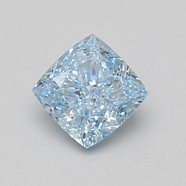 0.90 Ct. Fancy Vivid Blue Cushion Lab Grown Diamond