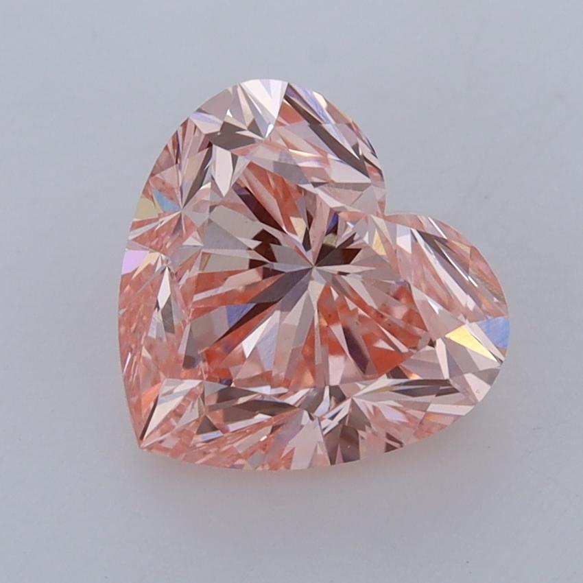 2.50 Ct. Fancy Vivid  Pink Heart Lab Grown Diamond