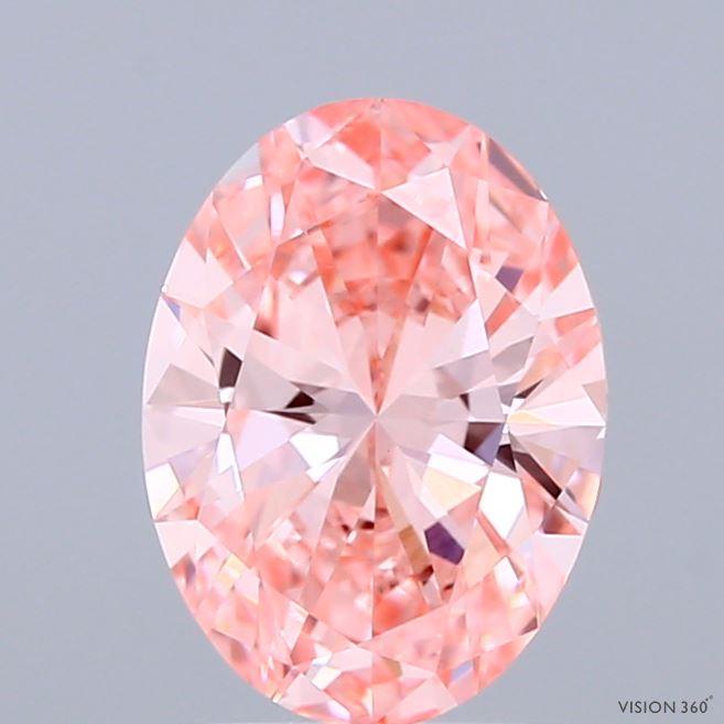 1.50 Ct. Fancy Vivid Pink Oval Lab Grown Diamond