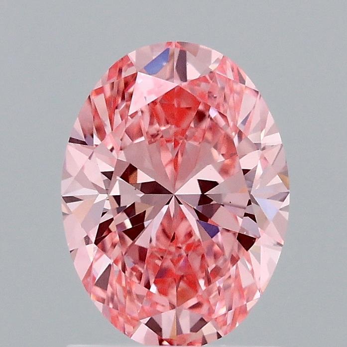 1.31 Ct. Fancy Vivid Pink Oval Lab Grown Diamond