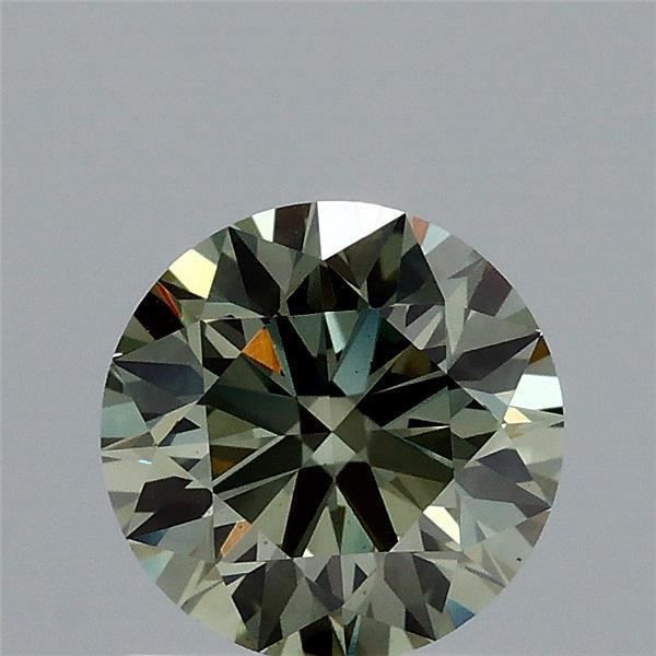1.10 Ct. Fancy Vivid Green Round Lab Grown Diamond