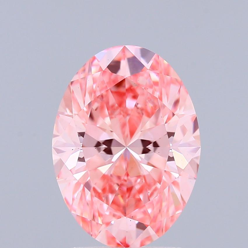 2.35 Ct. Fancy Vivid Pink Oval Lab Grown Diamond