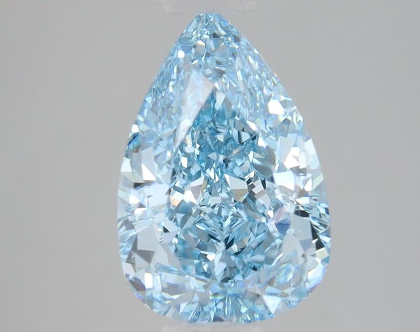 2.90 Ct. Fancy Vivid Blue Pear Lab Grown Diamond