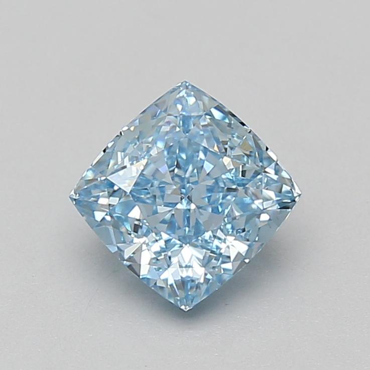 1.58 Ct. Fancy Vivid Blue Cushion Lab Grown Diamond