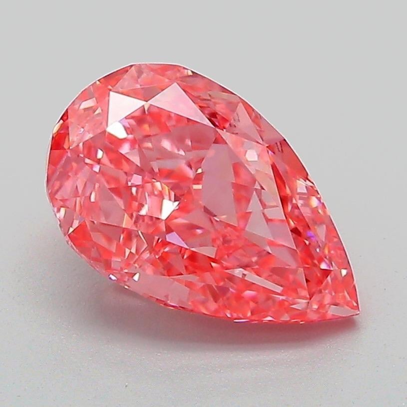 2.08 Ct. Fancy Vivid Pink Pear Lab Grown Diamond