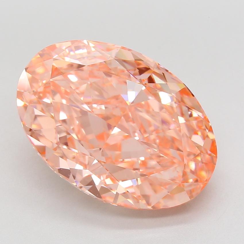 12.13 Ct. Fancy Vivid Pink Oval Lab Grown Diamond