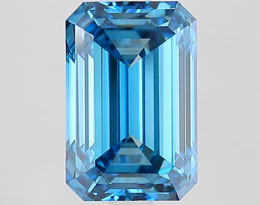 2.89 Ct. Fancy Vivid Blue Emerald Lab Grown Diamond