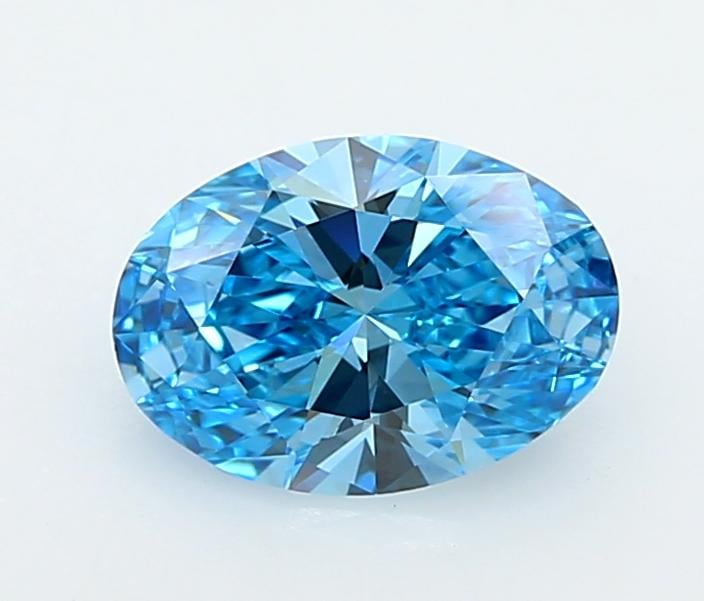 1.30 Ct. Fancy Vivid  Blue Oval Lab Grown Diamond