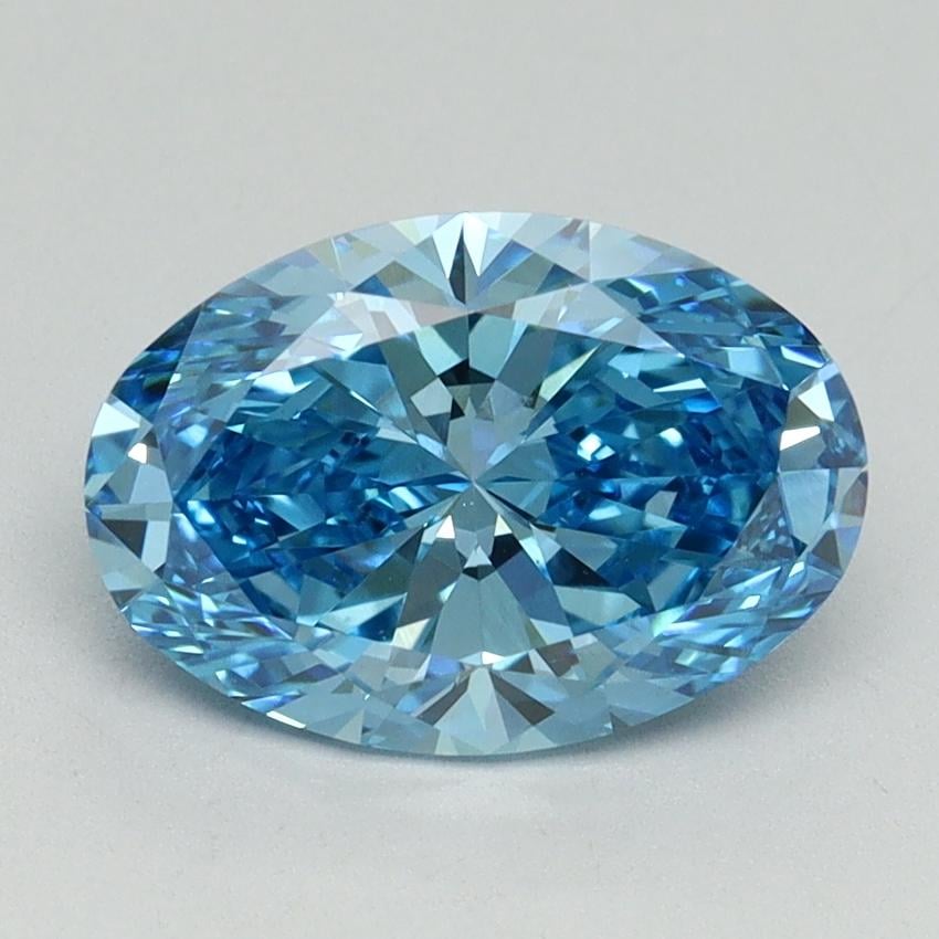 2.01 Ct. Fancy Vivid Blue Oval Lab Grown Diamond