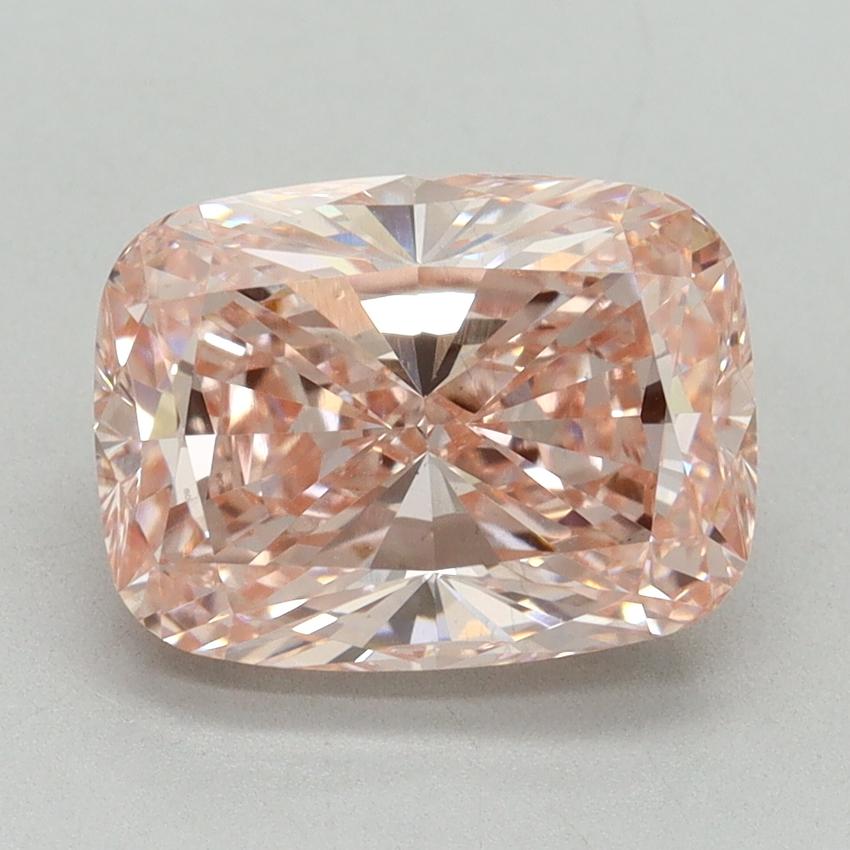 3.19 Ct. Fancy Intense Pink Cushion Lab Grown Diamond