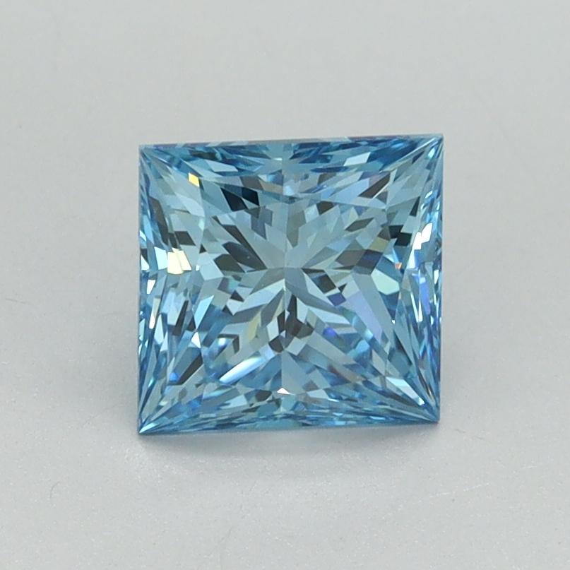 1.19 Ct. Fancy Vivid Blue Princess Lab Grown Diamond