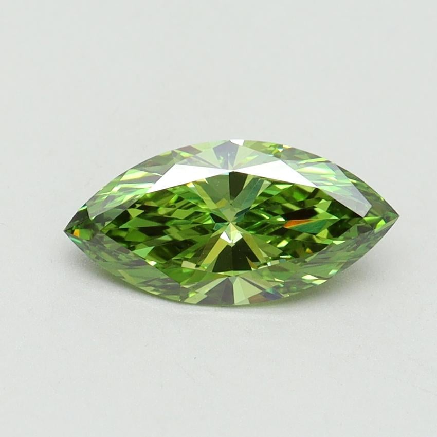 1.00 Ct. Fancy Vivid Green Marquise Lab Grown Diamond