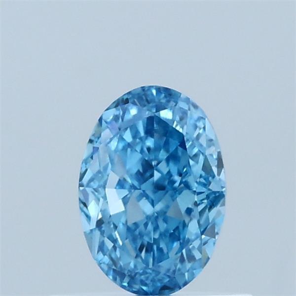 0.58 Ct. Fancy Vivid  Blue Oval Lab Grown Diamond