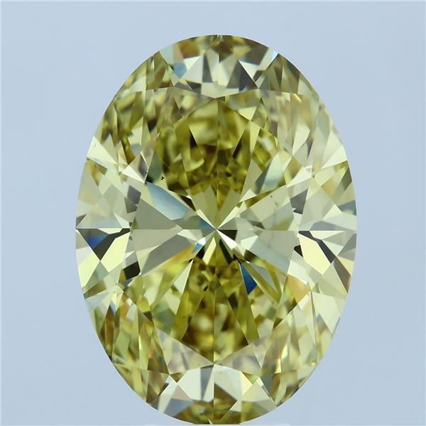 8.09 Ct. Fancy Intense Yellow Oval Lab Grown Diamond