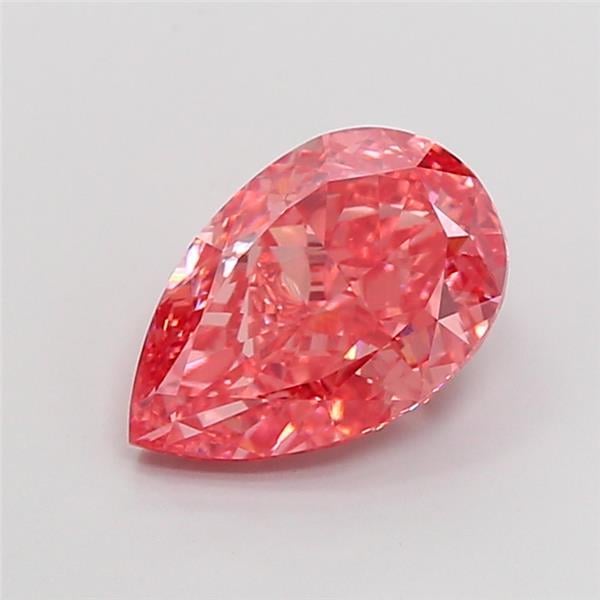 4.04 Ct. Fancy Vivid  Pink Pear Lab Grown Diamond