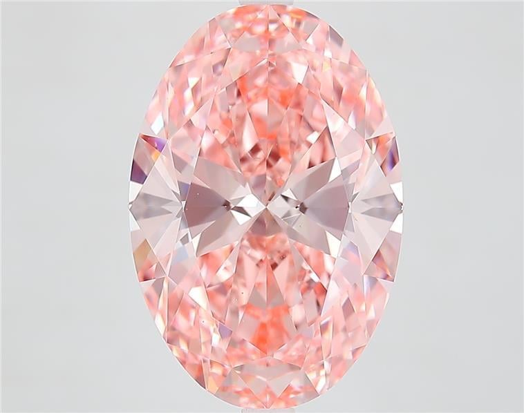 7.53 Ct. Fancy Vivid  Pink Oval Lab Grown Diamond