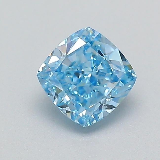 0.32 Ct. Fancy Vivid  Blue Cushion Lab Grown Diamond