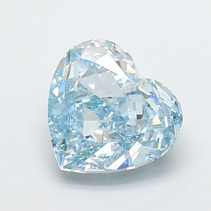 2.31 Ct. Fancy Intense Blue Heart Lab Grown Diamond
