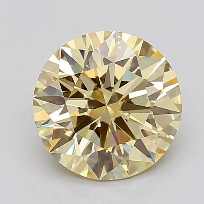 3.10 Ct. Fancy Yellow Round Lab Grown Diamond