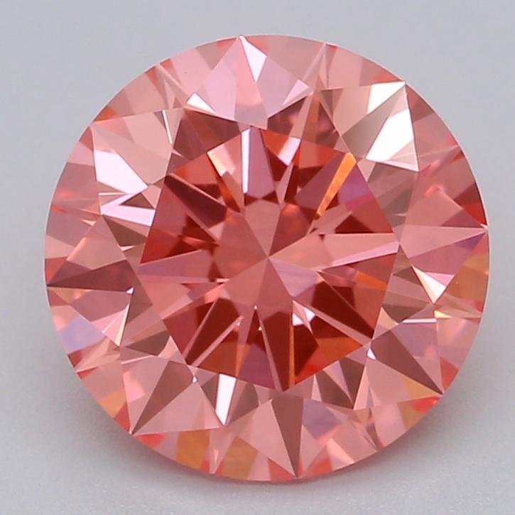 1.55 Ct. Fancy Vivid Pink Round Lab Grown Diamond