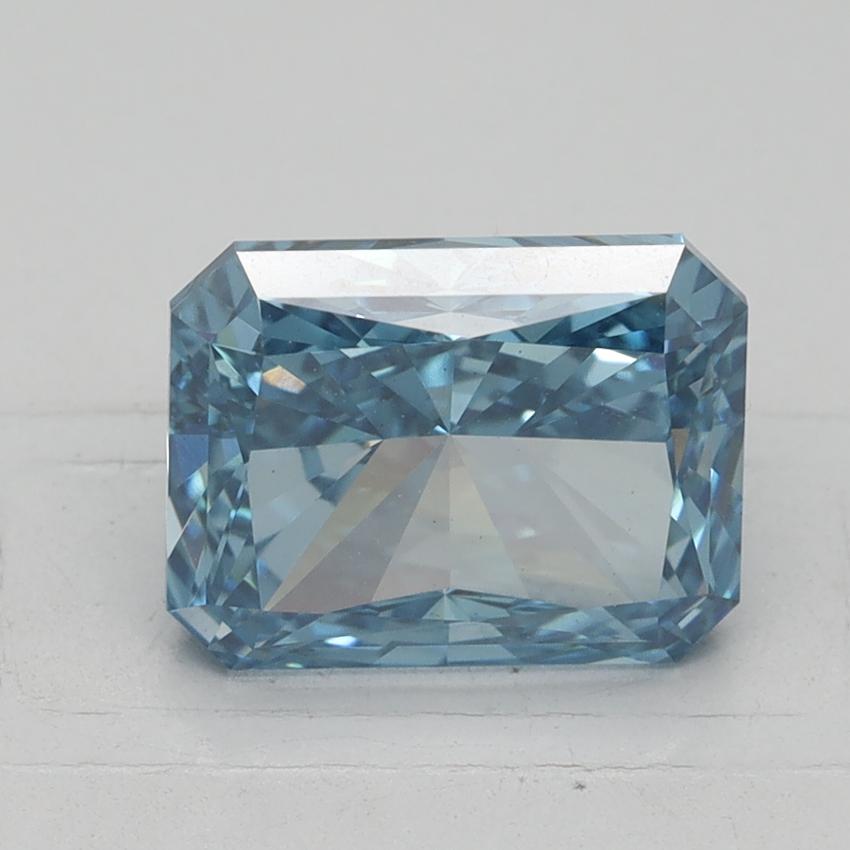 3.01 Ct. Fancy Vivid Blue Radiant Lab Created Diamond | 5949817A