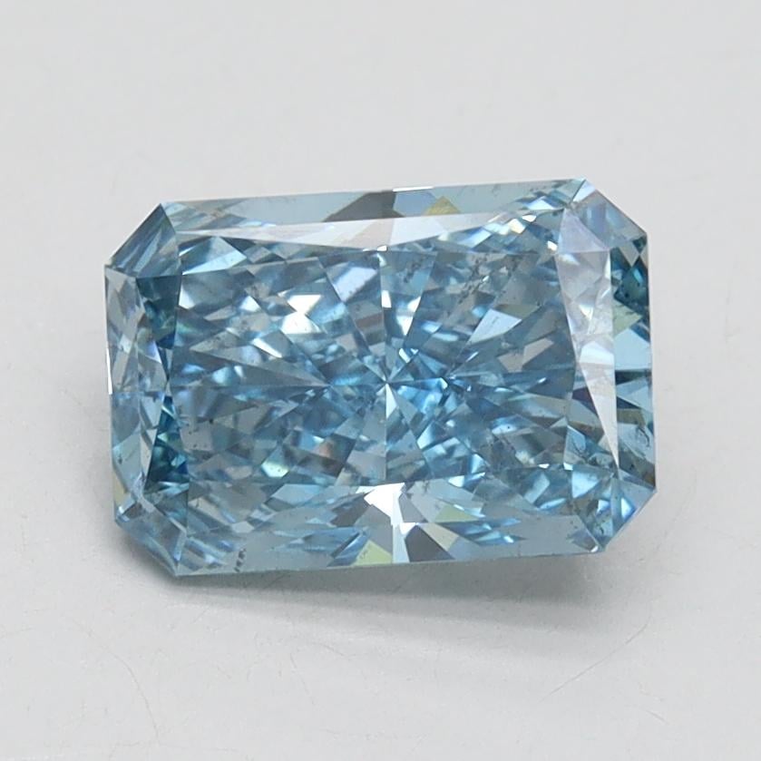 1.51 Ct. Fancy Vivid Blue Radiant Lab Grown Diamond