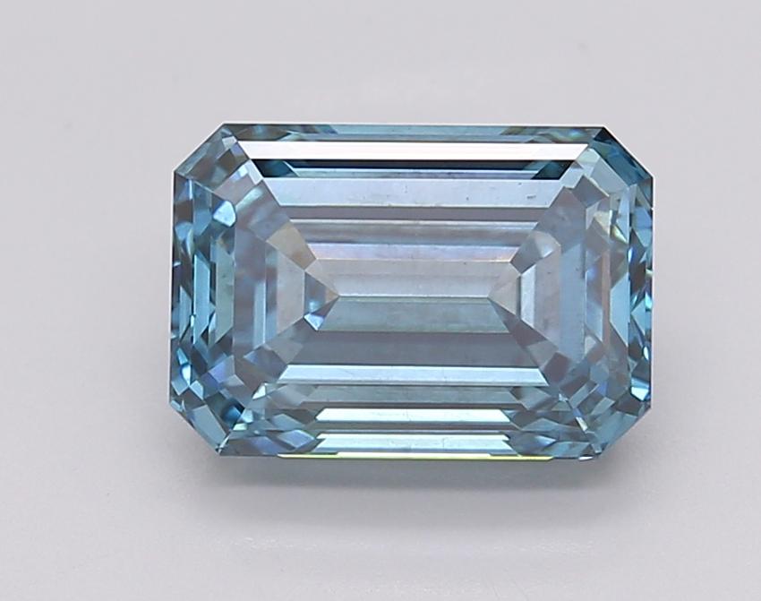 3.02 Ct. Fancy Vivid Blue Emerald Lab Grown Diamond