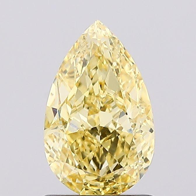 1.25 Ct. Fancy Vivid Yellow Pear Lab Grown Diamond