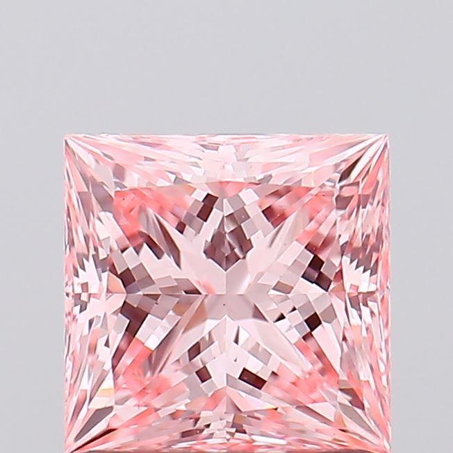 1.05 Ct. Fancy Vivid Pink Princess Lab Grown Diamond