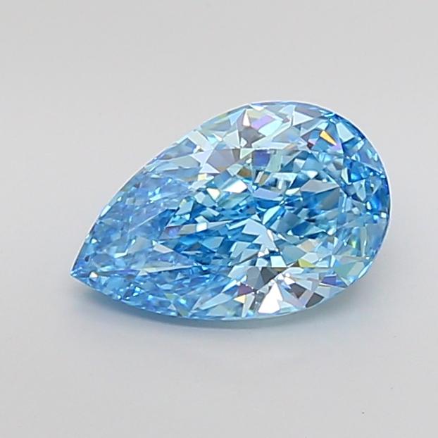 3.0 Ct. Fancy Vivid Blue Pear Lab Grown Diamond