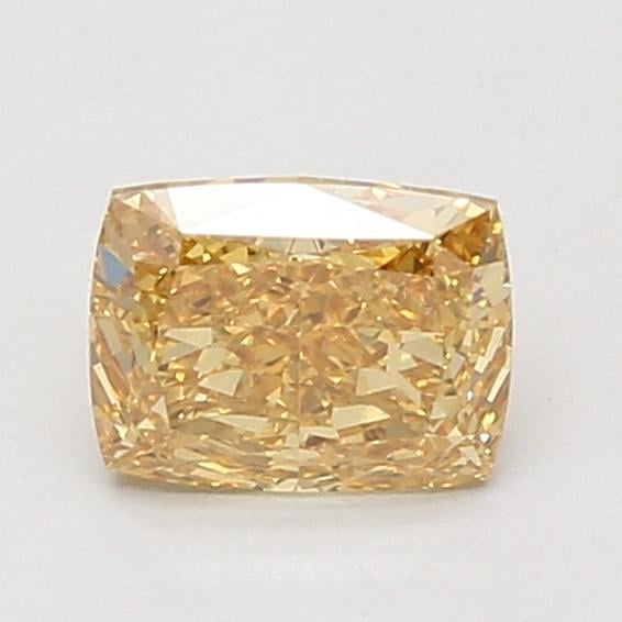 1.09 Ct. Fancy Vivid Yellow Cushion Lab Grown Diamond