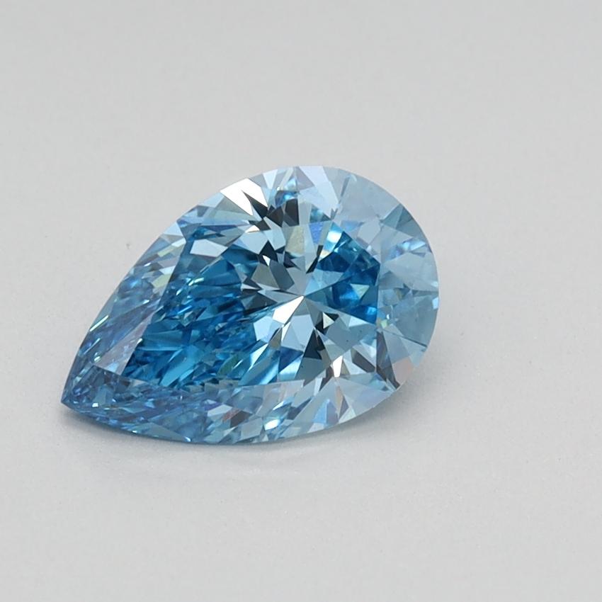 0.76 Ct. Fancy Vivid Blue Pear Lab Grown Diamond