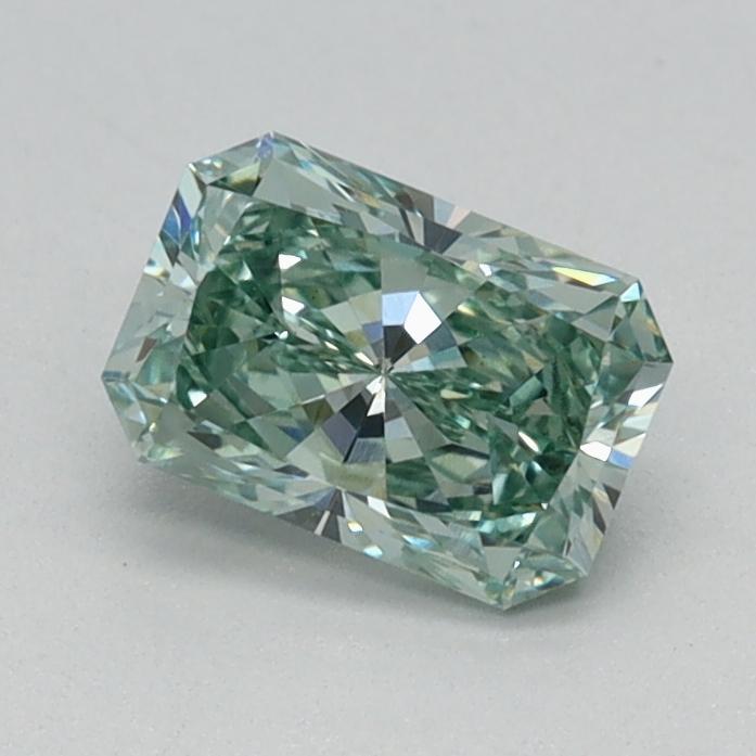 0.59 Ct. Fancy Vivid Green Radiant Lab Grown Diamond