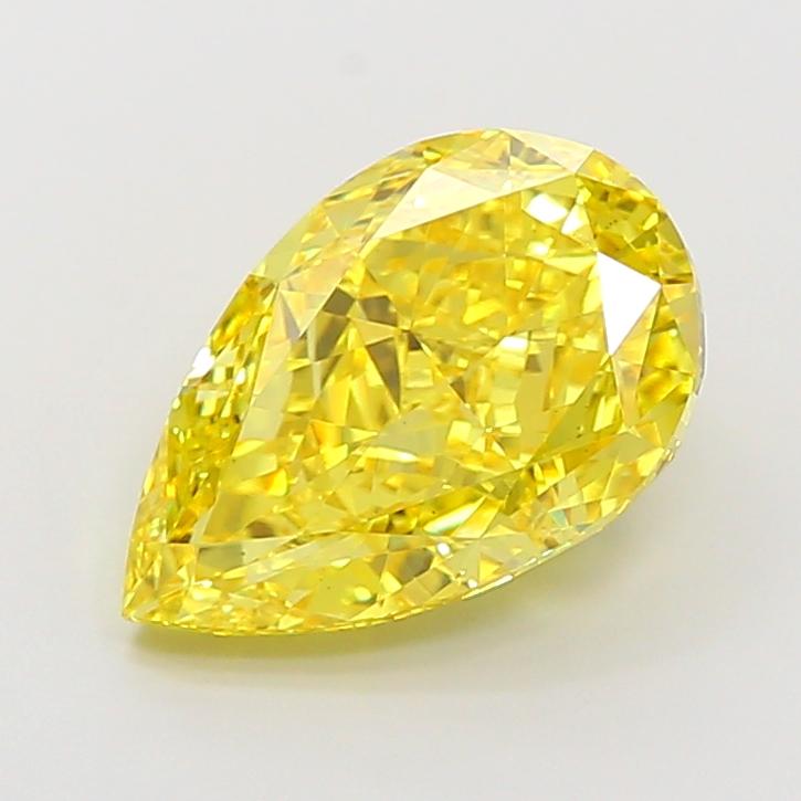 5.51 Ct. Fancy Vivid Yellow Pear Lab Grown Diamond