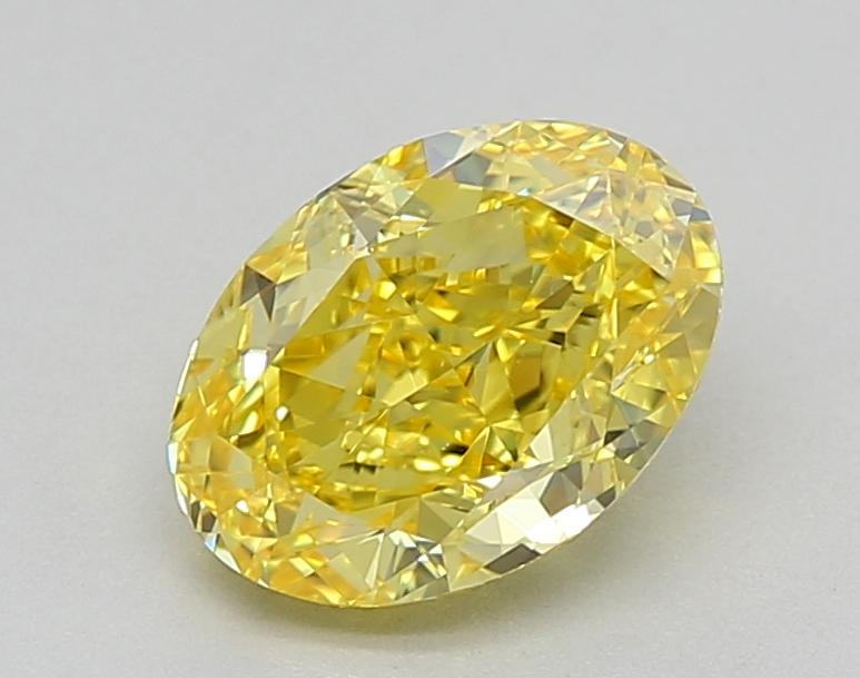 1.63 Ct. Fancy Vivid Yellow Oval Lab Grown Diamond